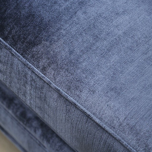 Jodie Love Seat - Satin Blue/Silver