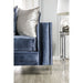 Jodie Love Seat - Satin Blue/Silver