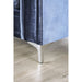 Jodie Love Seat - Satin Blue/Silver
