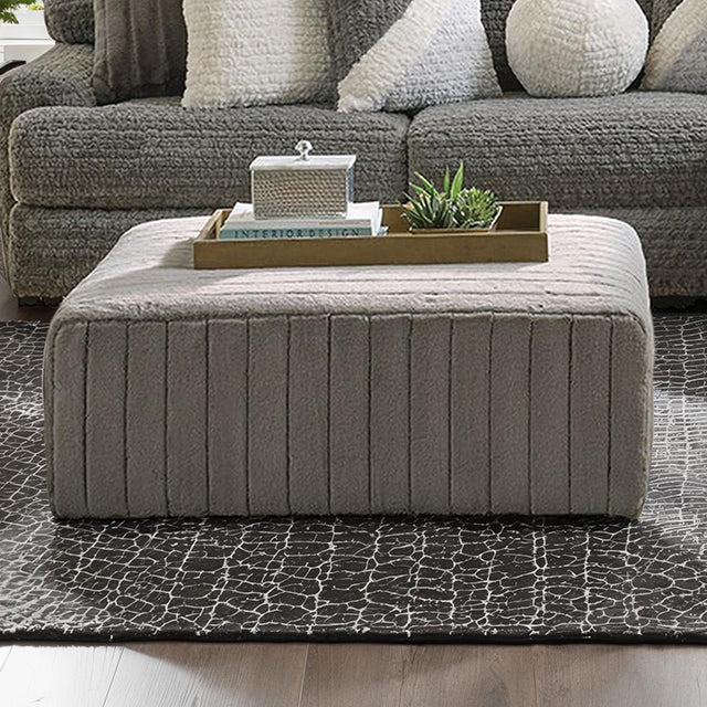 Elmhurst Ottoman - Charcoal