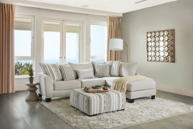 Clapham Ottoman - Beige/Ivory