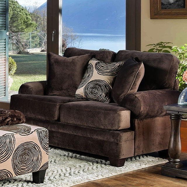 Bonaventura Love Seat - Brown