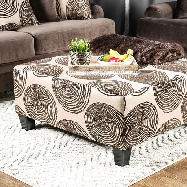 Bonaventura Ottoman - Brown/Pattern