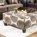 Bonaventura Ottoman - Brown/Pattern