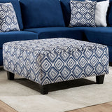 Waldport Ottoman - Navy