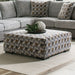 Alannah Ottoman - Light Gray/Gray/Brown