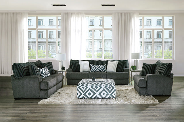 Loughlin Swivel Chair - Gun Metal