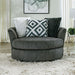 Loughlin Swivel Chair - Gun Metal