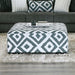 Loughton Ottoman - Gun Metal/Ivory