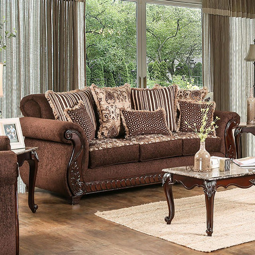 Tabitha Sofa - Brown/Gold