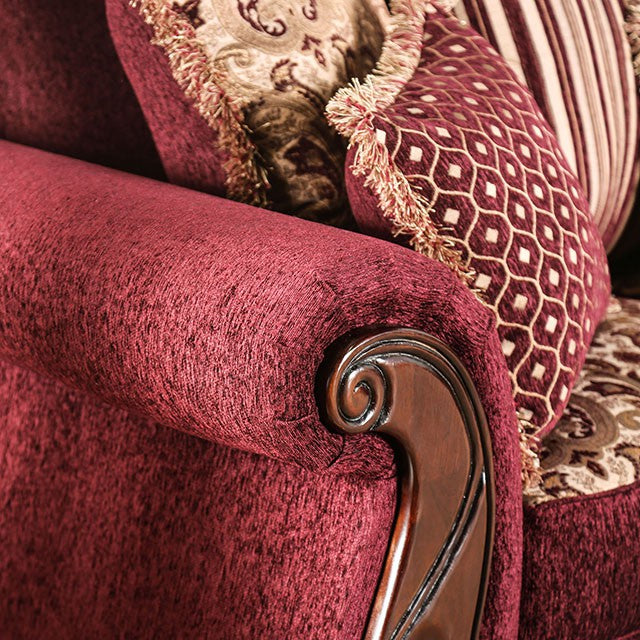 Tabitha Chair - Wine/Gold