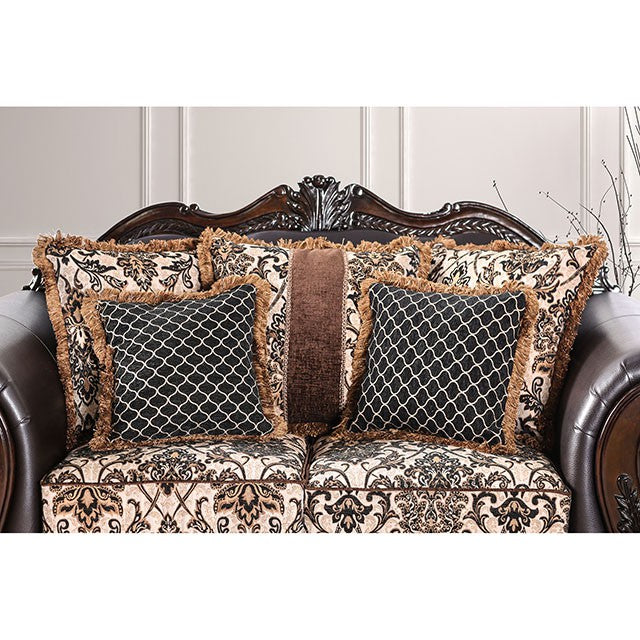 Jamael Love Seat - Brown/Espresso