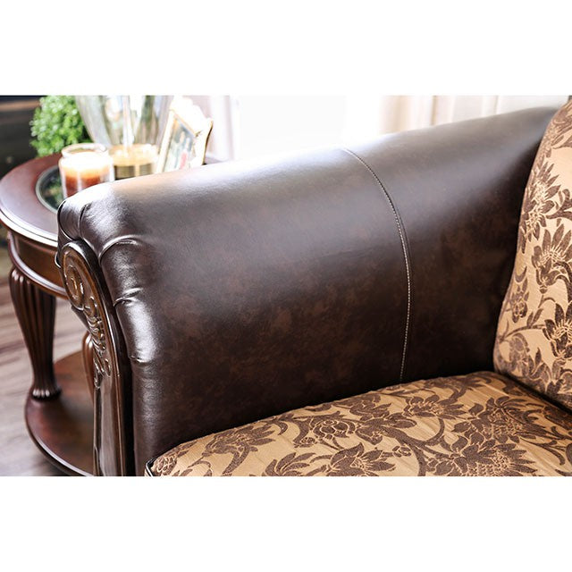 Quirino Sofa - Dark Brown/Tan