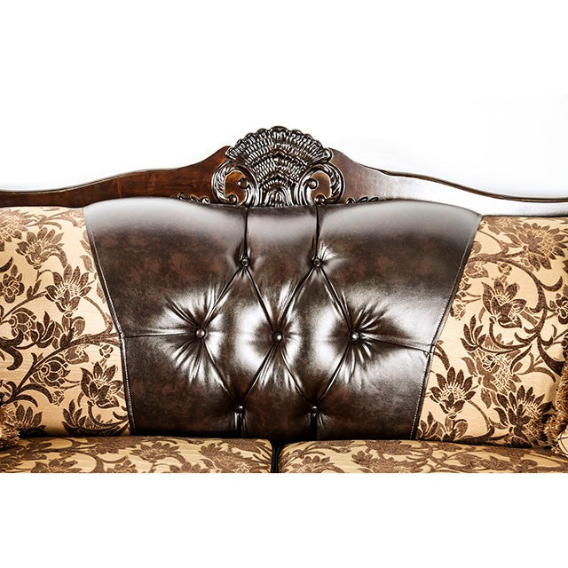 Quirino Sofa - Dark Brown/Tan