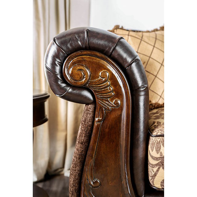Quirino Sofa - Dark Brown/Tan
