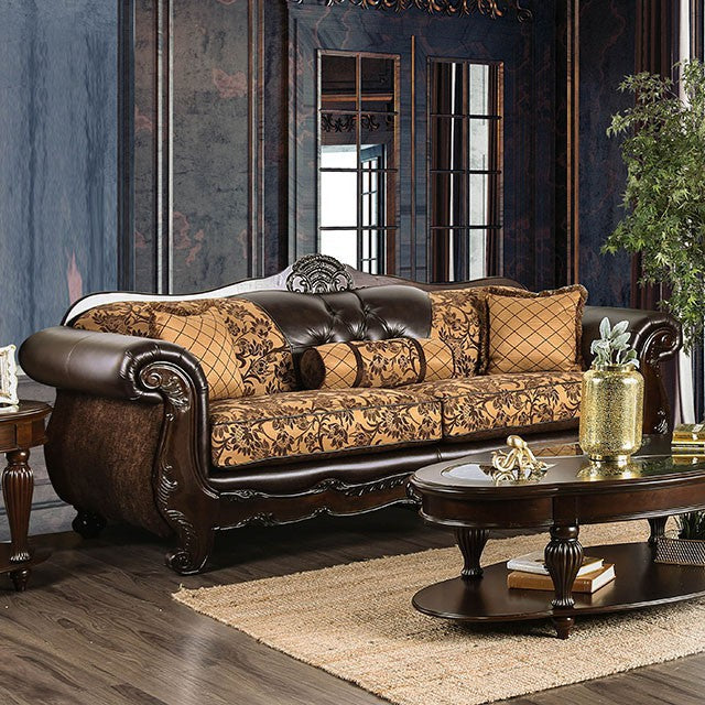 Quirino Sofa - Dark Brown/Tan