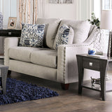 Stickney Loveseat - Light Gray/Navy
