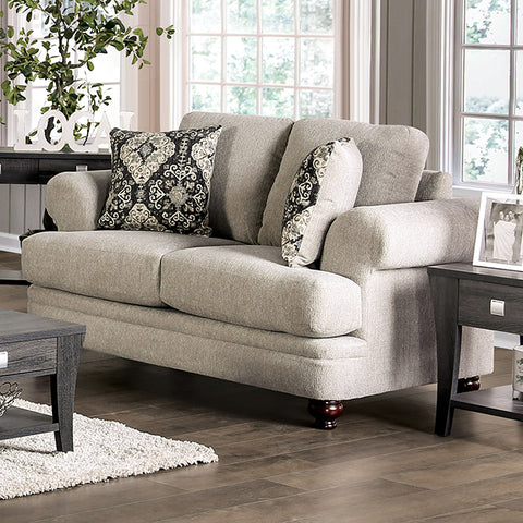Miramar Loveseat - Beige/Charcoal