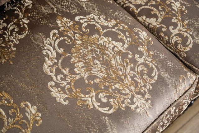 Andalusia Sofa - Light Brown/Dark Cherry