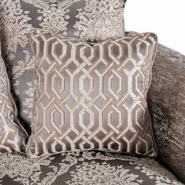 Catalonia Loveseat - Dark Cherry/Beige