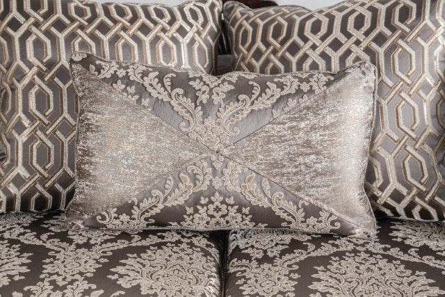 Catalonia Loveseat - Dark Cherry/Beige