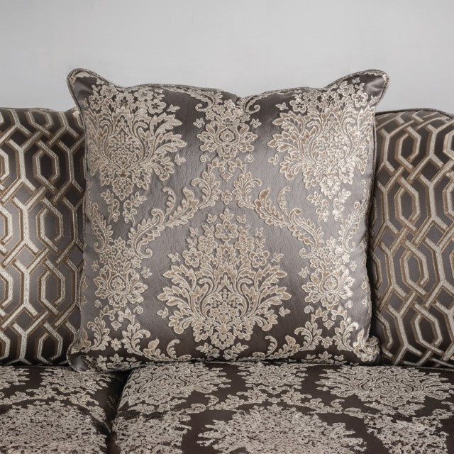 Catalonia Loveseat - Dark Cherry/Beige