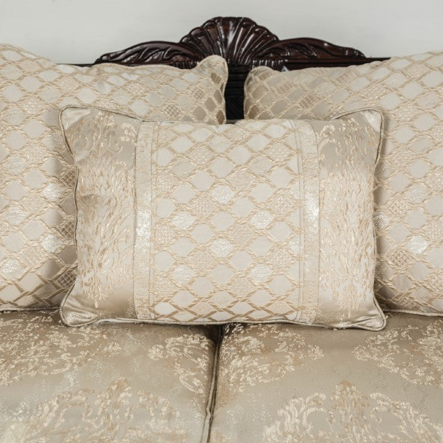 Huelva Sofa - Dark Cherry/Beige