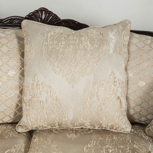 Huelva Sofa - Dark Cherry/Beige