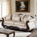 Huelva Sofa - Dark Cherry/Beige