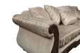 Fasciano Loveseat - Beige Tan/Dark Cherry