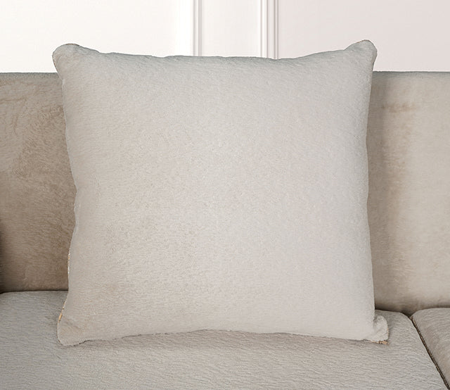 Fasciano Loveseat - Beige Tan/Dark Cherry