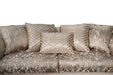 Fasciano Oversized Sofa - Beige Tan/Dark Cherry
