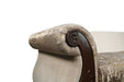 Fasciano Oversized Sofa - Beige Tan/Dark Cherry