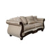 Fasciano Oversized Sofa - Beige Tan/Dark Cherry