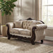 Paolini Loveseat - Light Brown/Dark Cherry