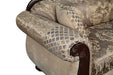 Paolini Loveseat - Light Brown/Dark Cherry