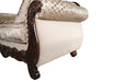 Paolini Loveseat - Light Brown/Dark Cherry