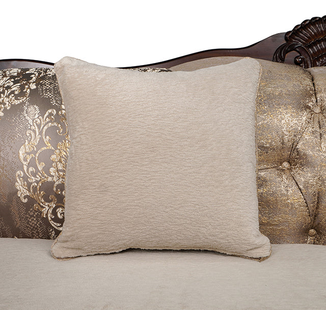 Paolini Loveseat - Light Brown/Dark Cherry