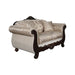 Paolini Oversized Sofa + Loveseat - Light Brown/Dark Cherry
