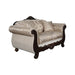 Paolini Loveseat - Light Brown/Dark Cherry