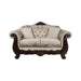 Paolini Oversized Sofa + Loveseat - Light Brown/Dark Cherry