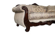 Paolini Oversized Sofa - Light Brown/Dark Cherry