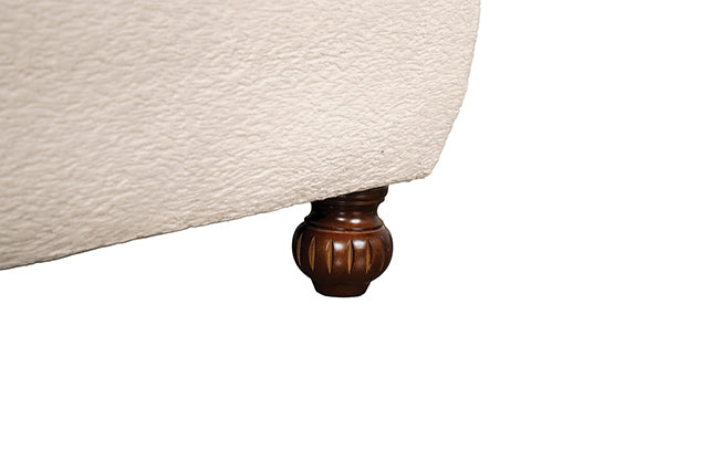 Paolini Oversized Sofa - Light Brown/Dark Cherry