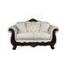 Frisina Loveseat - Dark Cherry/Beige