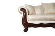 Frisina Oversized Sofa - Dark Cherry/Beige