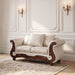 Sodaro Loveseat - Dark Cherry/Ivory