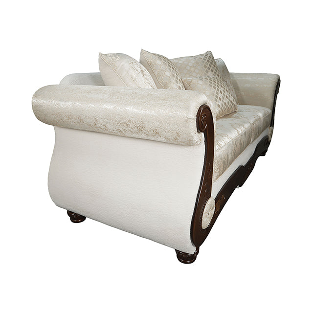 Sodaro Loveseat - Dark Cherry/Ivory