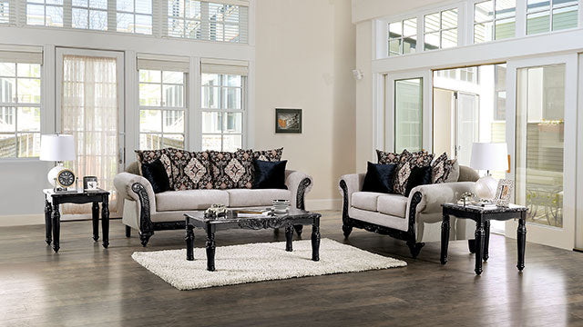 Molfetta Sofa - Black/Light Brown