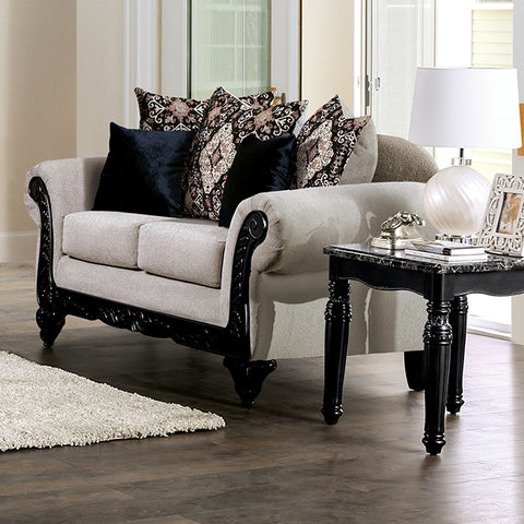 Loveseat Molfetta - negro/marrón claro