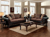 San Roque Love Seat - Brown/Espresso/Dark Cherry